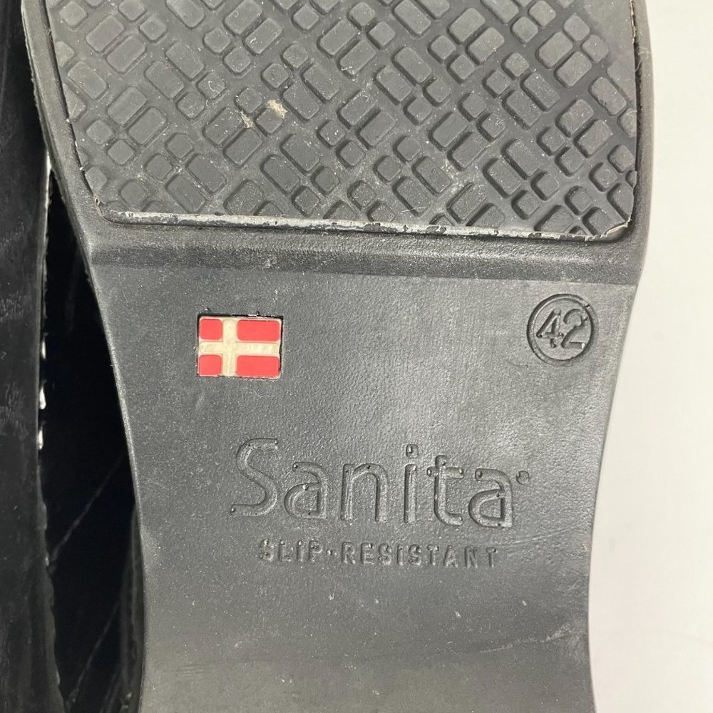 Sanita Woman's EU 42 US 11Black‎ Patent Leather Professional Clog Comfortable - Picture 7 of 10